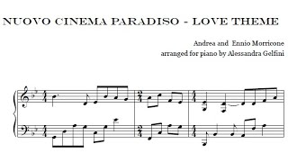 Nuovo Cinema Paradiso Ennio amp Andrea Morricone  piano solo arrangement [upl. by Narih910]