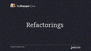 Refactorings in ReSharper C [upl. by Connell358]