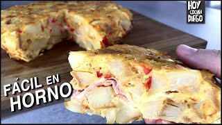 TORTILLA de PAPAS al HORNO SIN FREIR  FACIL [upl. by Anen713]