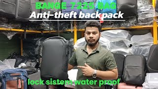 BANGE NEW MODEL7225 BACKPACK ANTITHEFT LAPTOP OFFICE TRAVELLING BACK PACK WATER PROOF LOCK SYSTEM [upl. by Sawtelle]