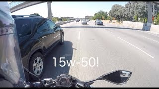 Switched From 10w40 to 15w50 on 2017 Kawasaki Z650  Motovlog 8 [upl. by Vitus872]