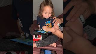 NEW INSULIN PUMP WHILE SHE SNACKS T1D DIABETICTODDLER OMNIPOD [upl. by Cosma588]