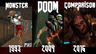 Doom 1993  2016  Monster Comparison [upl. by Nyloc895]