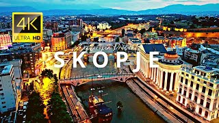 Skopje Macedonia 🇲🇰 in 4K ULTRA HD 60 FPS Video by Drone [upl. by Mellette]