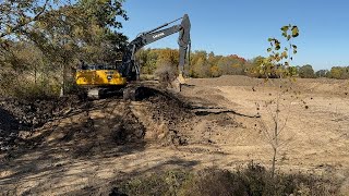 PondWetland Build Day 4 Part 2 The Digging Continues 4K [upl. by Eenad]