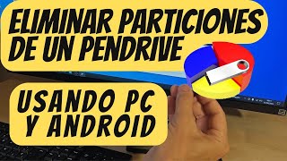 Elimina las particiones Imposibles de Borrar en un USB Usando ANDROID o un PC [upl. by Nadual517]