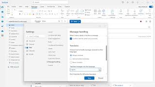 How to Setup Language Translation in the new Microsoft Outlook [upl. by Eseret41]