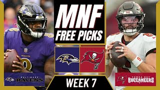 Monday Night Football Picks NFL Week 7 RAVENS vs BUCCANEERS  MNF Parlay Picks [upl. by Melesa]