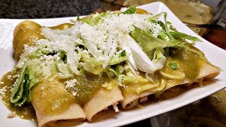 Chicken Enchiladas Recipe  Enchiladas Verdes Recipe  Green Salsa Recipe [upl. by Orrin]