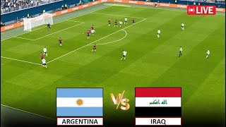 🔴LIVE  ARGENTINA vs IRAQ I U23 FOOTBALL FULL MATCH STREAM I eFOOTBALL PES 21 GAMEPLAY [upl. by Eerihs]