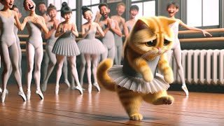 Sad Cat Bullied Cat who loves to dance becomes a Star 😿😻cat cute ai dont give up [upl. by Bodi]