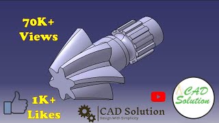 Helical Gear Design In Catia V5  Multisection  CATIA V5 Tutorial [upl. by Aloke]