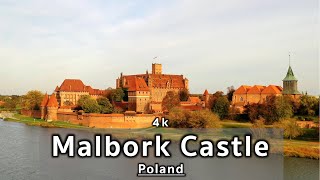 Malbork Castle Poland by Drone 4K [upl. by Anehsuc]