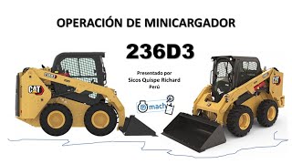 Operación de Minicargador Caterpillar 236D3  242D3  246D3 [upl. by Eugenius599]