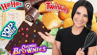 I Tried Making Homemade Gourmet Snacks Twinkies Oreos PopTarts Cosmic Brownies [upl. by Eiggem276]