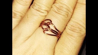 Simple 2 heart ring  Handmade Jewelry Ideas 44 [upl. by Acinoda820]