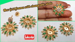 new gold frames designs with weight and price  latest gold changeable earrings designs [upl. by Domela]