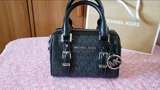 MICHAEL KORS BEDFORD LEGACY EXTRA SMALL DUFFLE WHAT FITS [upl. by Saudra]