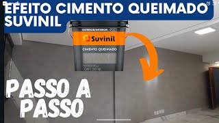 Como Fazer Parede Efeito Cimento Queimado Sala Com Suvinil [upl. by Mainis]