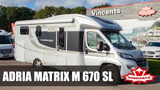 Vincents tekniker visar ADRIA MATRIX M 670 SL  Vincents Husbil amp Husvagn [upl. by Yelrah485]