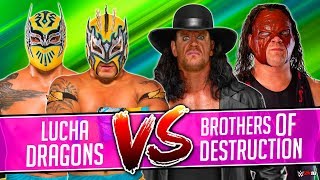 Kalisto amp Sin Cara Lucha Dragons vs Undertaker And Kane Brothers Of Destruction [upl. by Arraeis]