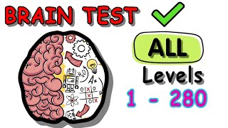 Brain Test Tricky Puzzles Level 1  280  All Levels Updated [upl. by Schifra]