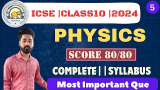 PHYSICSICSE CLASS 10 Complete syllabus board2024 icse live sirtarunrupani clarifyknowledge [upl. by Amol915]