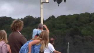 Helicopter rescue in Fowey harbour Cornwall UK August 2009 [upl. by Minda]