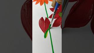 Flower Painting Drawing art shorts [upl. by Mehs533]