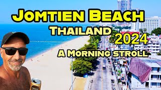 Thailand 4K  Jomtien Beach Walking Tour [upl. by Reinaldos]