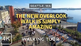 Amazing New Overlook Walk The Seattle Waterfront to Pike Place Market [upl. by Nathanson38]