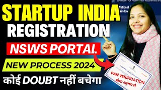 NSWS से Startup India मे Registration कैसे करे I PAN Verification in NSWS portal I DPIIT Certificate [upl. by Donetta]