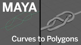 Maya How to Convert curves to polygons [upl. by Olegnad688]