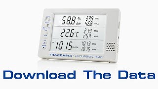 ExcursionTrac Datalogging Traceable Barometer  Download Data Instructional Video [upl. by Annaek]