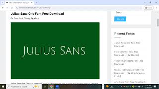 How to Download and Install Julius Sans One Font Free Download trending shorts [upl. by Phene382]