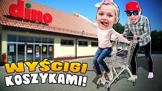 🛒 ŚCIGAM SIĘ z córką KOSZYKAMI Z DINO  Cart Racer [upl. by Nanek188]