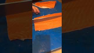 quotHow to Fillet Fresh Salmon and Remove Skin  Easy StepbyStep Guidequot butterfat butterstick [upl. by Heisel]