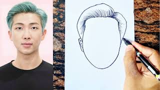 How to draw BTS RM 💜 btsarmy [upl. by Klute668]