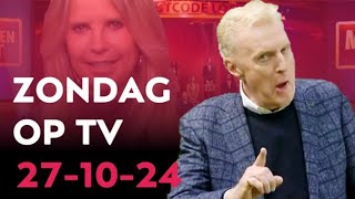 Wat is er vanavond zondag 27 oktober 2024 op tv [upl. by Nnahtebazile]