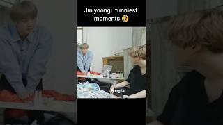 Jin yoongi funniest moments 🤯🤯🤧jin yoongi bts kimseokjin minyoongi shorts rangilatripura [upl. by Auhsuj]