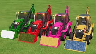 COLORS OF LOADER  TRANSPORTING JCB LOADER IN FS22  FARMING SIMULATOR 22 [upl. by Ahsennek628]