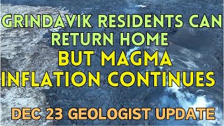 Iceland Homeowners May Return For Now While Magma Reservoir Recharges Geologist Reviews Data [upl. by Epoillac]