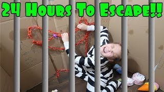 24 Hours To Escape Box Fort Jail 24 Hours With No LOL Dolls [upl. by Mellins852]