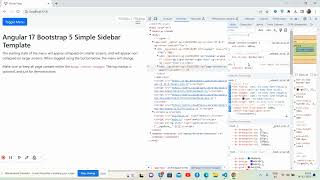Angular 17 Bootstrap 5 Simple Sidebar Template [upl. by Ecnarrat788]