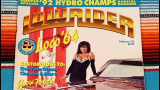 Lowrider Magazine 1993 February Anjanette lowrider model front covercenterfold Loco 64 Impala [upl. by Nerrag679]