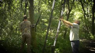 Guide Gear Ladder Tree Stand Installation Hoist System [upl. by Nadbus]