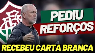 🚨NOVO TÉCNICO DO FLUMINENSE VAI PROMOVER MUDANÇAS NO ELENCO JÁ PEDIU 2 REFORÇOS E VEM MAIS POR AI [upl. by Anasxor658]