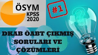 2020 KPSS DKAB ÖABT SORULARI ÇÖZÜMÜ 130 SORULAR [upl. by Annaj]