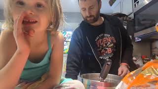 E for Ella Making Brownies with Daddy [upl. by Nelo]