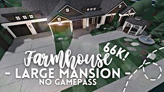 bloxburg  no gamepass large farmhouse mansion  66k ꒰ exterior build ꒱  itapixca builds [upl. by Theran181]